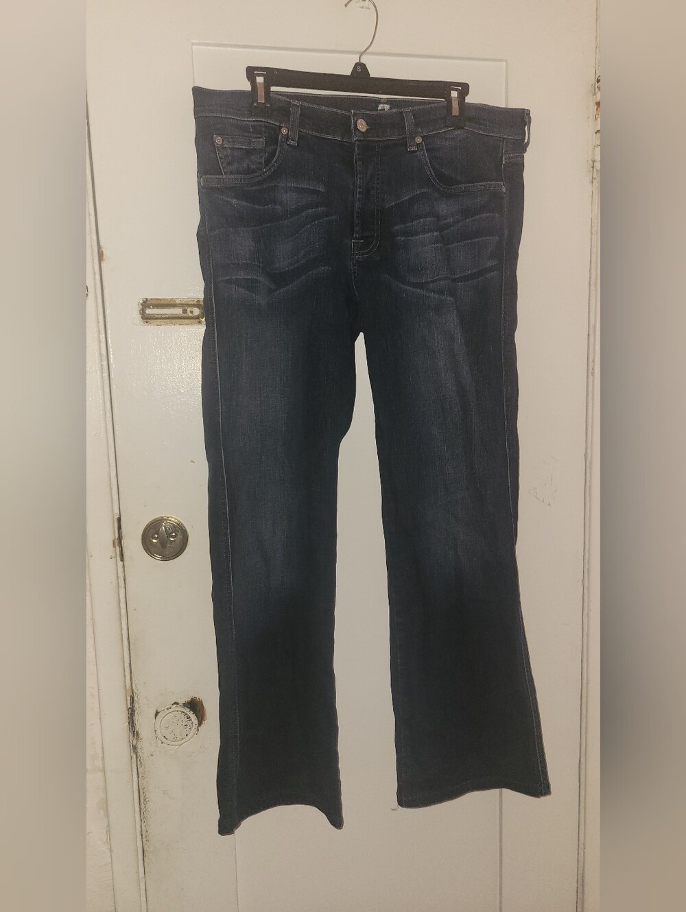7 For All Mankind Dark Blue Flare Jeans